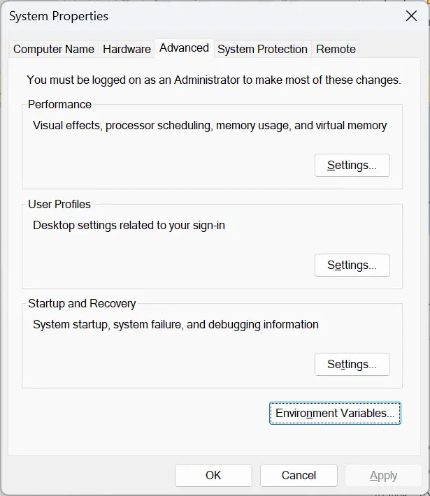 java installation environment variables