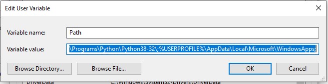 python installation properties